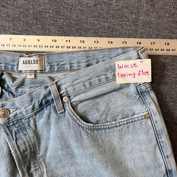 Agolde Criss Cross Relaxed Fit Jeans - Women's Size 31 - Blue - Picture 9 of 12